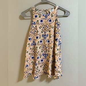 Georgia Beaumont x H&M Girls Peach Floral Textured Dress (Size 7–8Y / 128)
